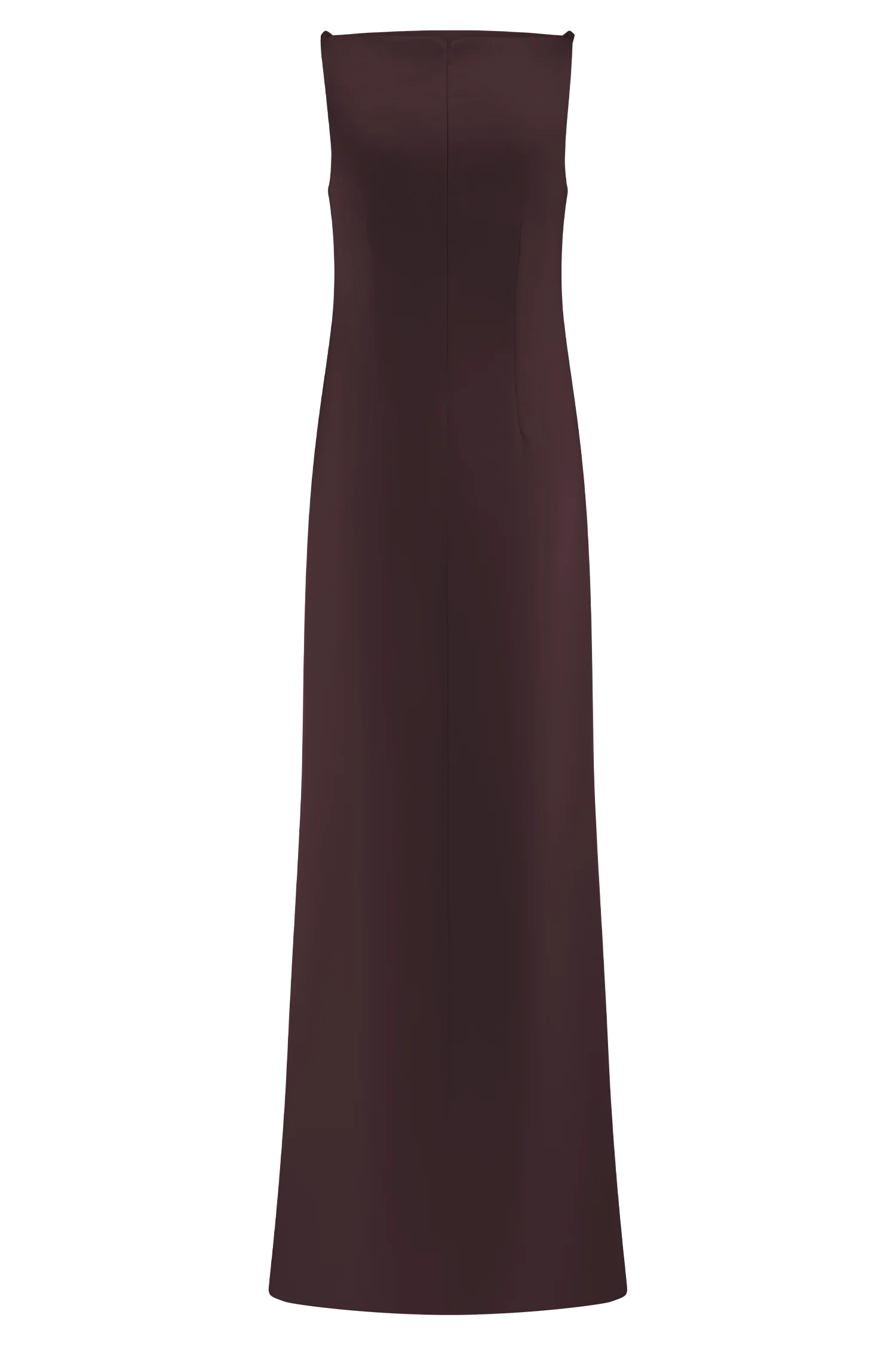 Violet Sleeveless Satin Maxi Dress - Dark Chocolate - Image 11