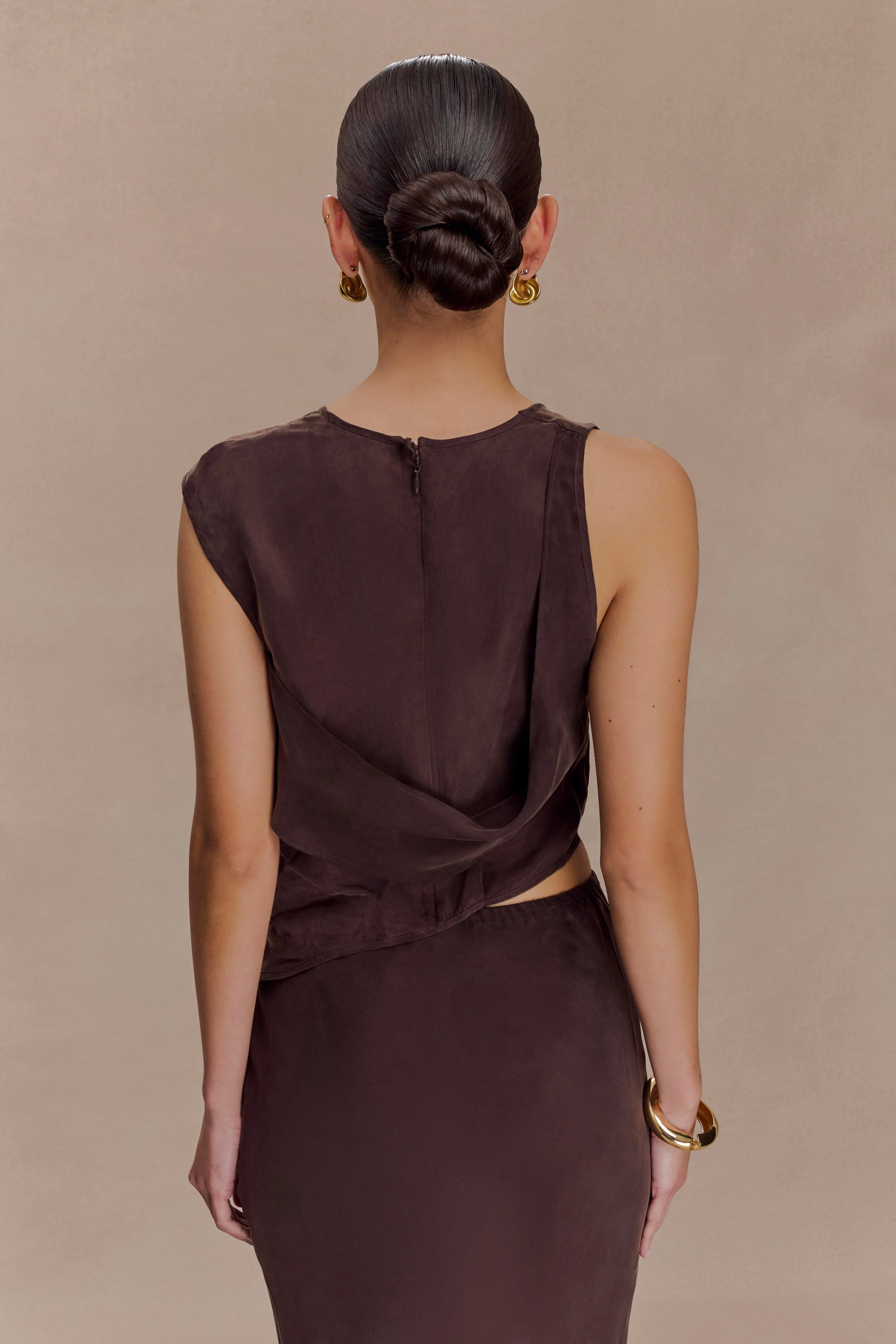 Violeta Asymmetric Top - Dark Chocolate - Image 2