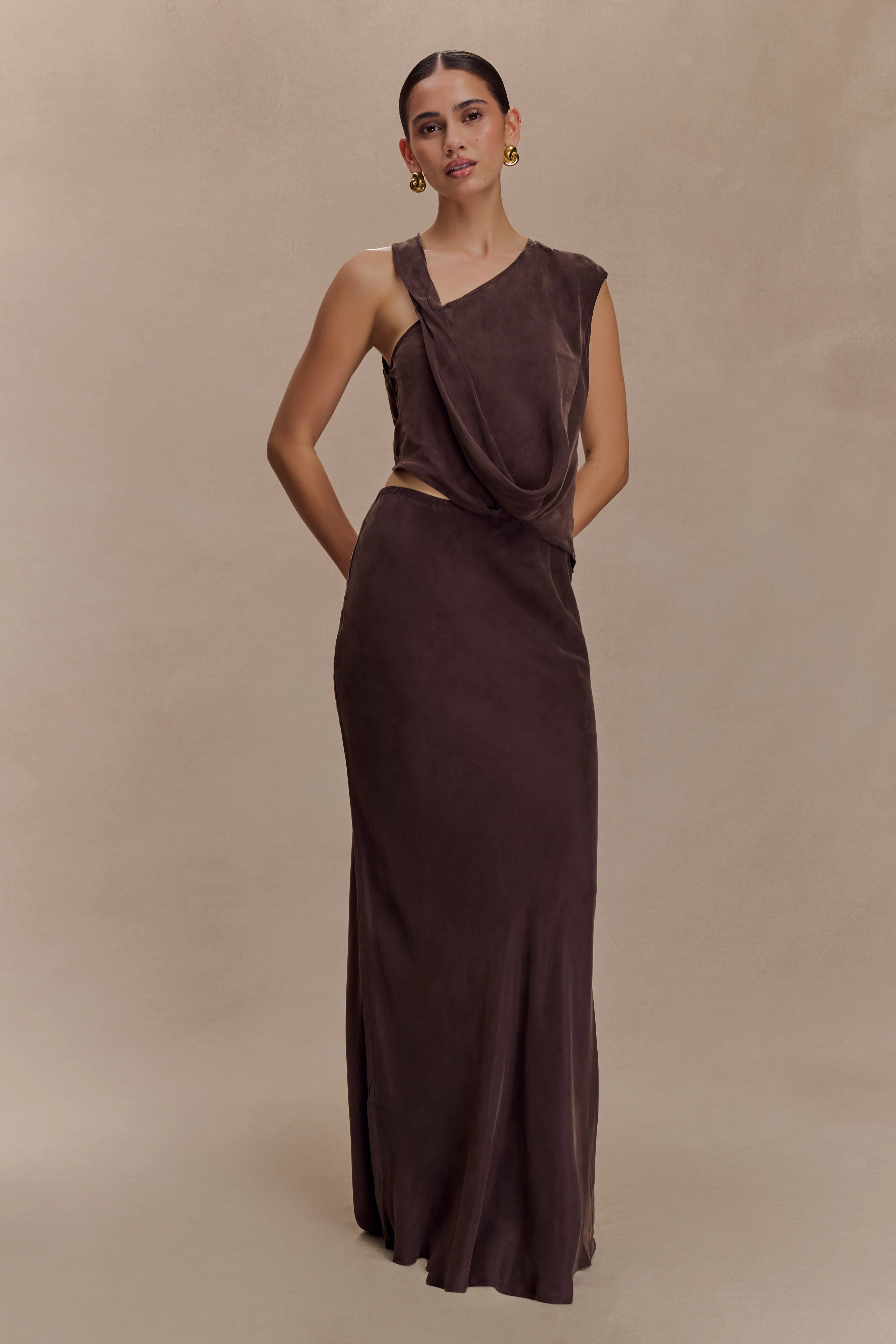Violeta Maxi Skirt - Dark Chocolate - Image 2