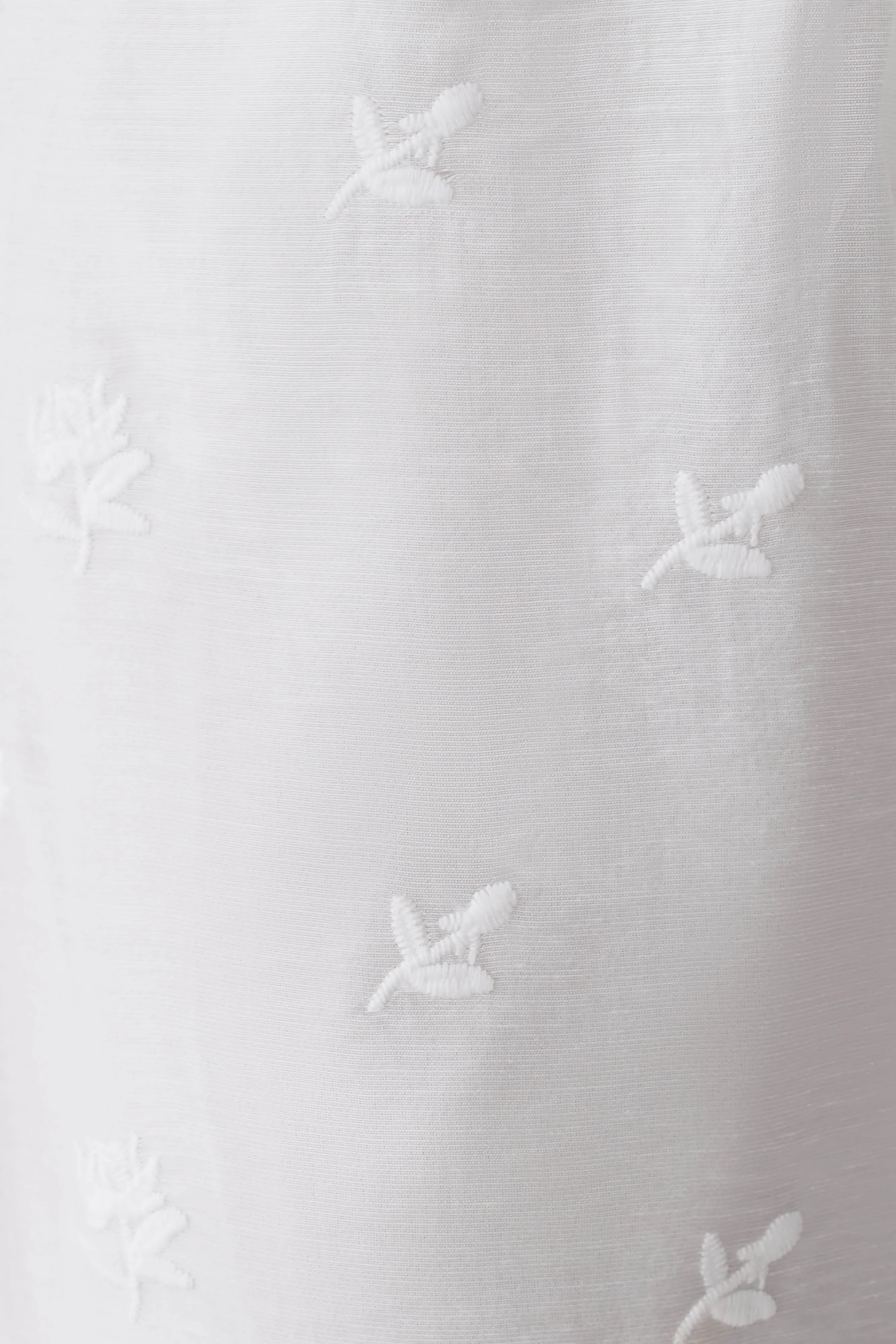 Vivian Tie Waist Embroidered Pant - White - Image 6
