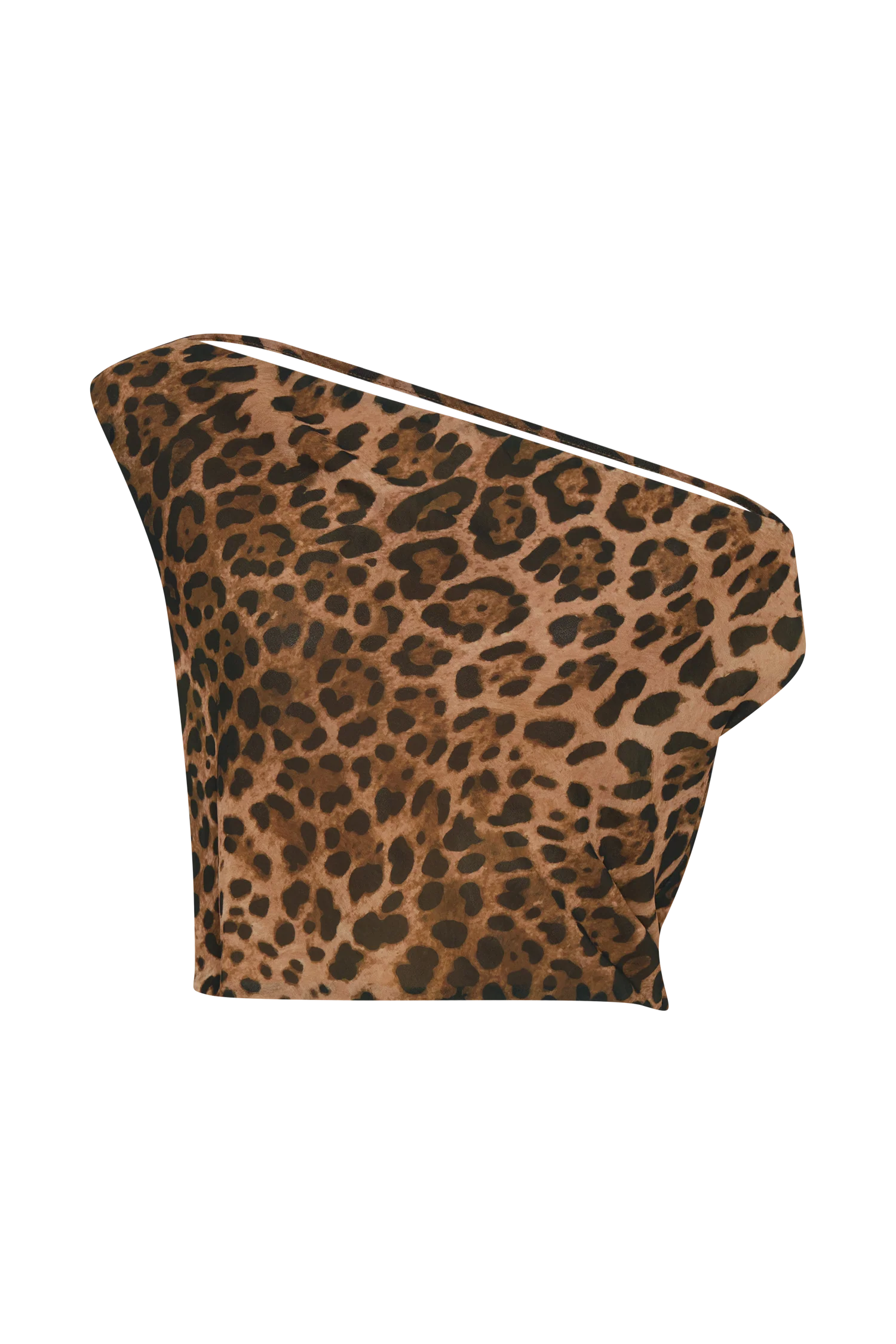 Yvonne Chiffon Off Shoulder Top - Leopard Print - Image 11