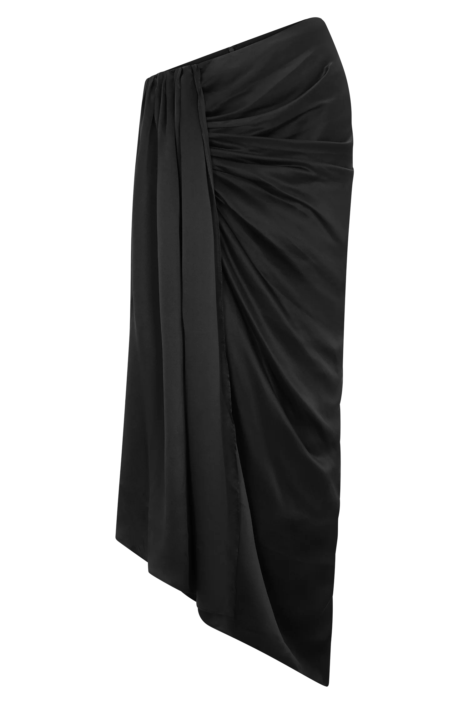 Zendaya Silk Midi Skirt - Black - Image 12